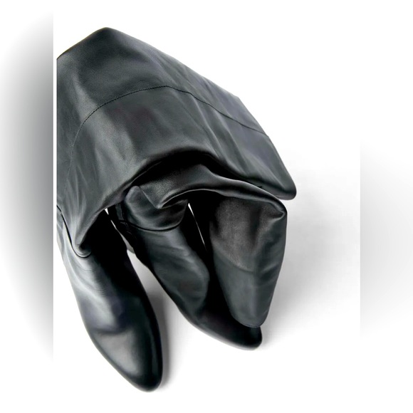 ✨ZARA BLACK LEATHER HIGH HEEL BOOTS EU42 - Picture 4 of 4